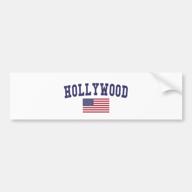Hollywood US-Flagge Autoaufkleber (Vorne)