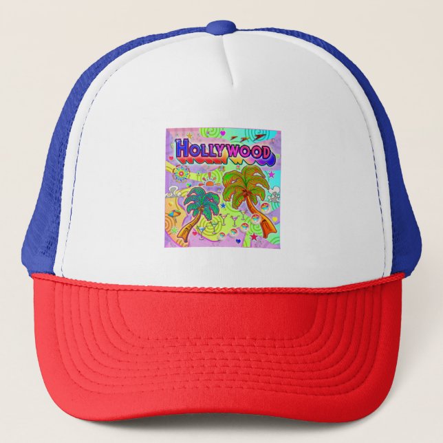 Hollywood Vacation Target Hat Truckerkappe (Vorderseite)