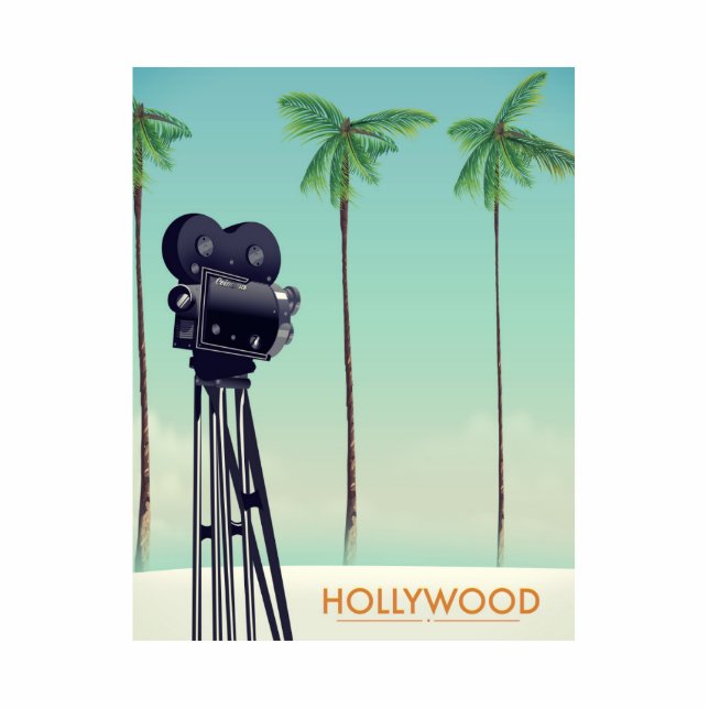 Hollywood-Vintag-Kamera Freistehende Fotoskulptur (Vorne)