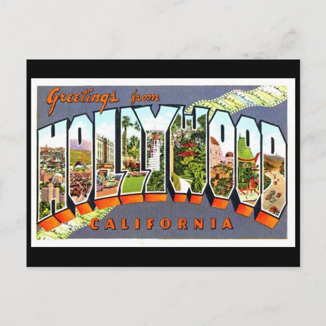 Hollywood Vintag Postcard Postkarte (Vorderseite)