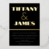 Hollywood Vintag Retro Style Wedding Gold