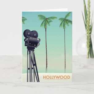 Hollywood Vintage Kamera Reiseposter Feiertagskarte