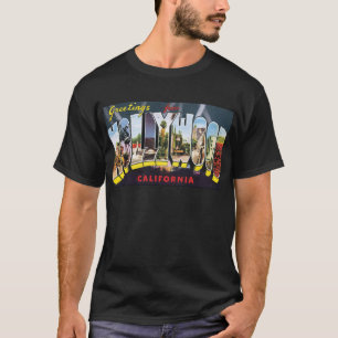 HOLLYWOOD Vintage-Reisegepäcklabel T-Shirt