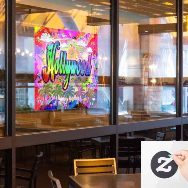 Hollywood Vista Express-Fensterheber Fensteraufkleber (Restaurantfenster)