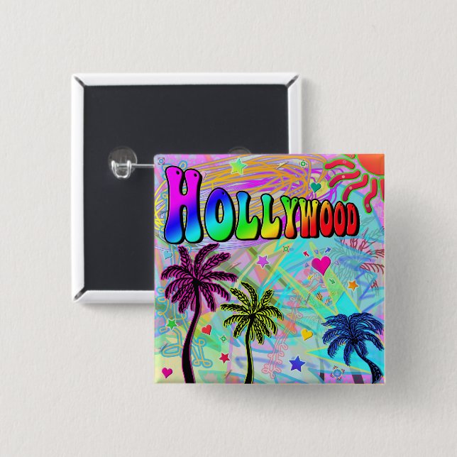 Hollywood Vivid Romance Button (Vorne & Hinten)