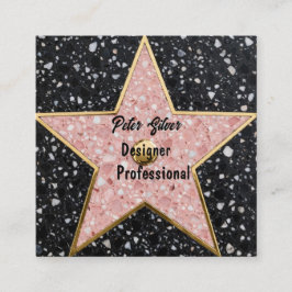 Hollywood Walk of Fame Square Coaster Quadratische Visitenkarte