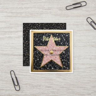 Hollywood Walk of Fame Square Untersetzer Quadratische Visitenkarte