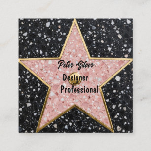 Hollywood Walk of Fame Square Untersetzer Quadratische Visitenkarte
