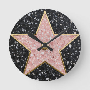 Hollywood Walk of Fame Square Untersetzer Runde Wanduhr