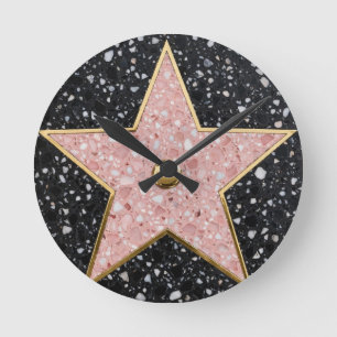 Hollywood Walk of Fame Square Untersetzer Runde Wanduhr