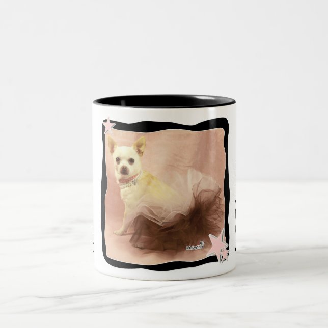 Hollywoodchihuahua-Tasse Zweifarbige Tasse (Mittel)