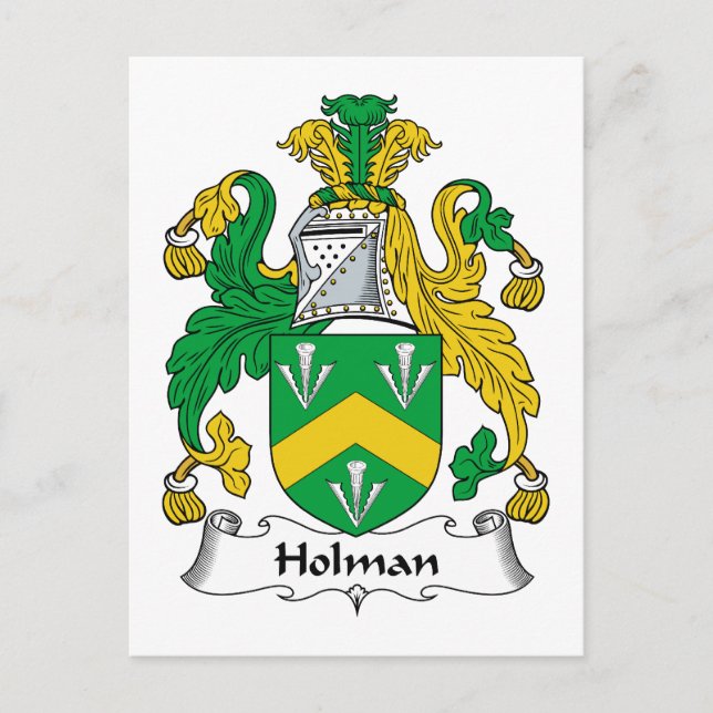 Holman Familienwappen Postkarte (Vorderseite)