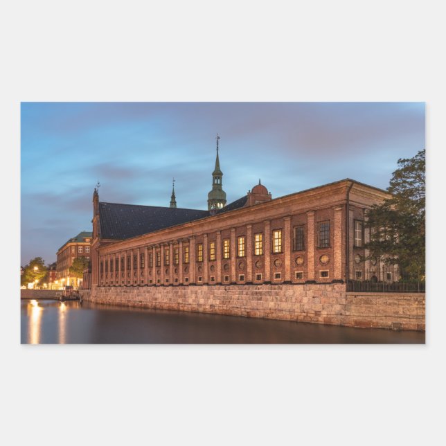 Holmens Church Kopenhagen Dänemark Rechteckiger Aufkleber (Vorderseite)