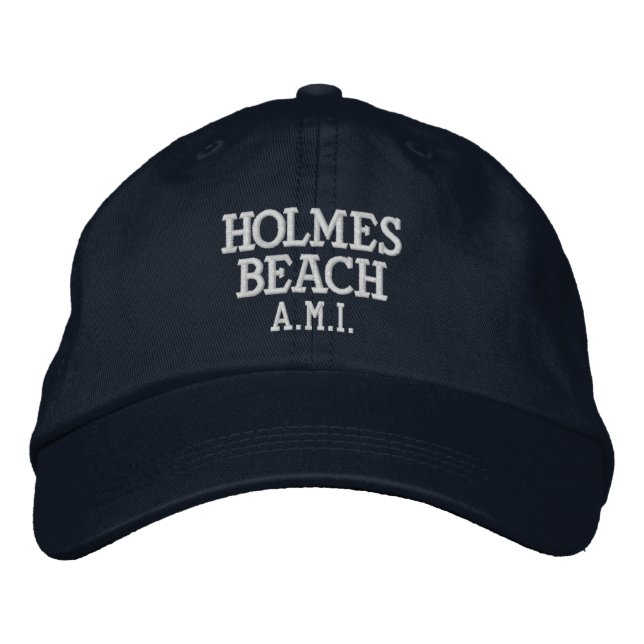 Holmes Beach Florida bestickter Baseballhut Bestickte Baseballkappe (Vorderseite)
