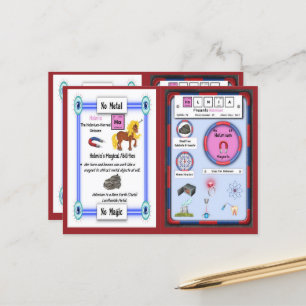 Holmia - Holmium Horn Unicorn Game Card Postkarte