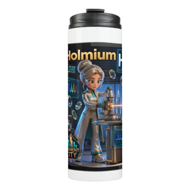  Holmium (Ho) – Atom | ATOMIVRA™ Kollektion Thermosbecher (Vorderseite)