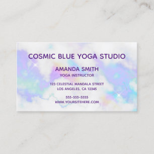 Holo Marble Glam Minimalistischer moderner QR-Code Visitenkarte