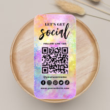 Holo Opal stilvoller QR Code Connect mit uns moder