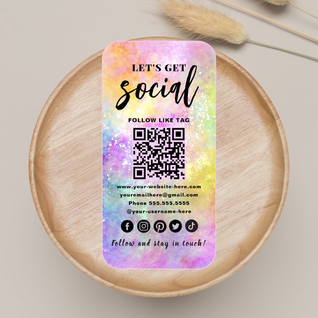Holo Opal Stylischer QR Code Connect mit unserem T Visitenkarte (Von Creator hochgeladen)
