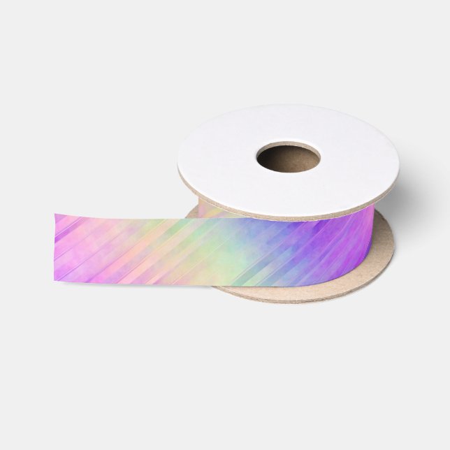 Holo-Regenbogen-Pinstreifen : Satinband (Spule)