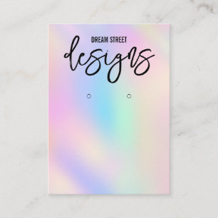Holo Trendy Earring Display Card Visitenkarte