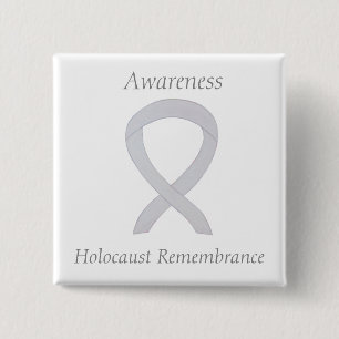 Holocaust-Erinnerung Bewusstsein Weißes Button