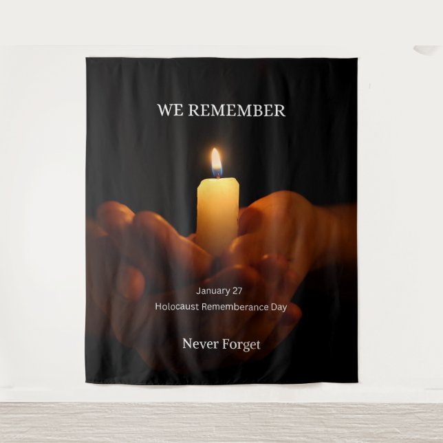 Holocaust-Gedenktag Wandteppich (Vorderseite)