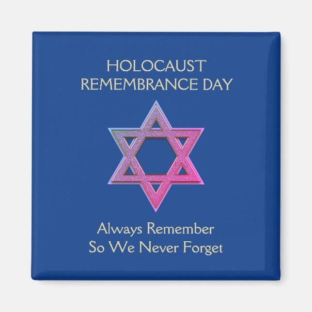 Holocaust-Gedenktag YOM HASHOAH Magnet (Vorne)