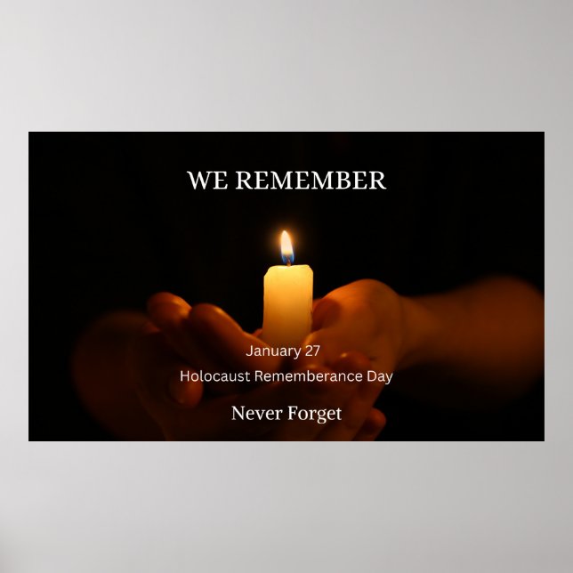 Holocaust Remembrance Day Poster (Vorne)