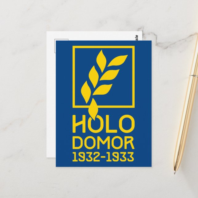 Holodomor Postkarte (Vorderseite/Rückseite Beispiel)