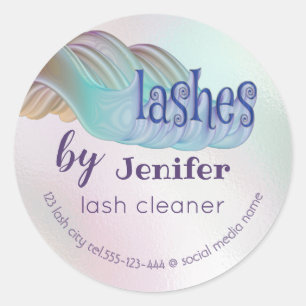 Holofunky Logo lash extension lash reiniger Runder Aufkleber