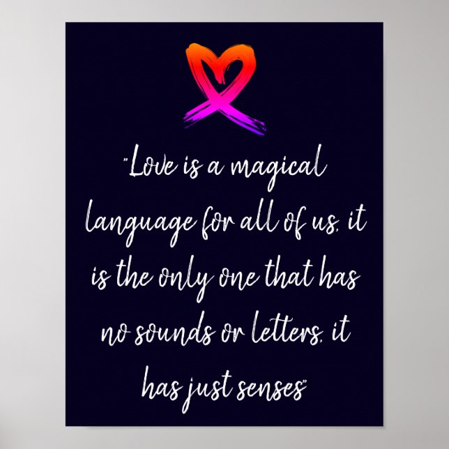 Holografie Liebe Zitat Poster (Vorne)
