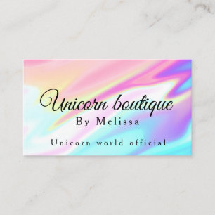 Holografie Unicorn Visitenkarte