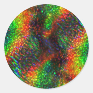 Holografisch leuchtender Glitzer Runder Aufkleber