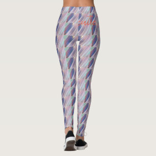 Holografisch Niedlich Striped Girly Leggings