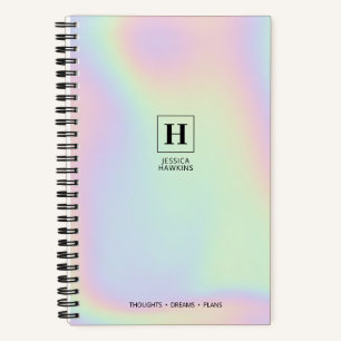 Holografisch ridesziertes Luminous-Classic-Monogra Notizbuch