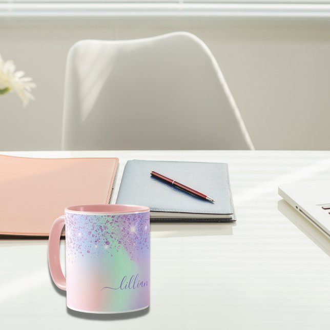 Holografisch rosa lila grün tasse (Von Creator hochgeladen)