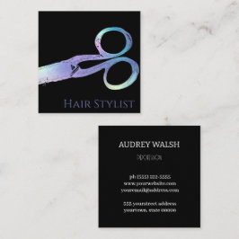 Holografisch schlicht moderne Quadratkarte Quadratische Visitenkarte