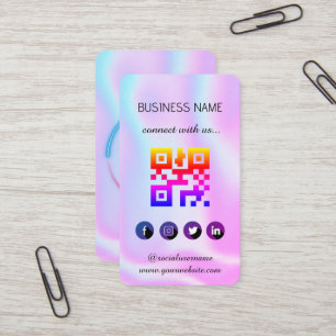 Holografisch - Social Media QR Code Business Card Visitenkarte