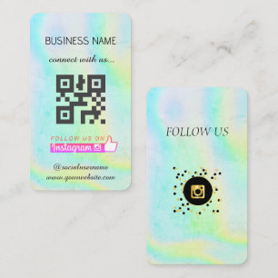 Holografisch - Social Media QR Code Business Card Visitenkarte