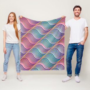 Holografische 3D-Wellen-Illusion Nahtlos Fleecedecke