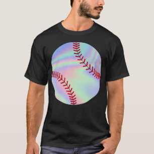 holografische Baseballstiche T-Shirt