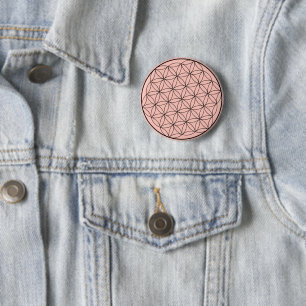 Holografische Blume des Lebens Heilige Geometrie Button