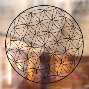 Holografische Blume des Lebens Heilige Geometrie Fensteraufkleber