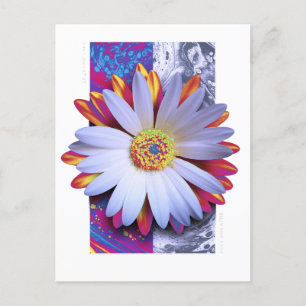 Holografische Blume Postkarte