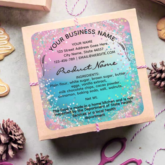 Holografische Hütte Quadratischer Aufkleber (Von Creator hochgeladen)