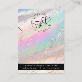 Holografische Iridescent Opal-Netzklace-Display-Ka Visitenkarte