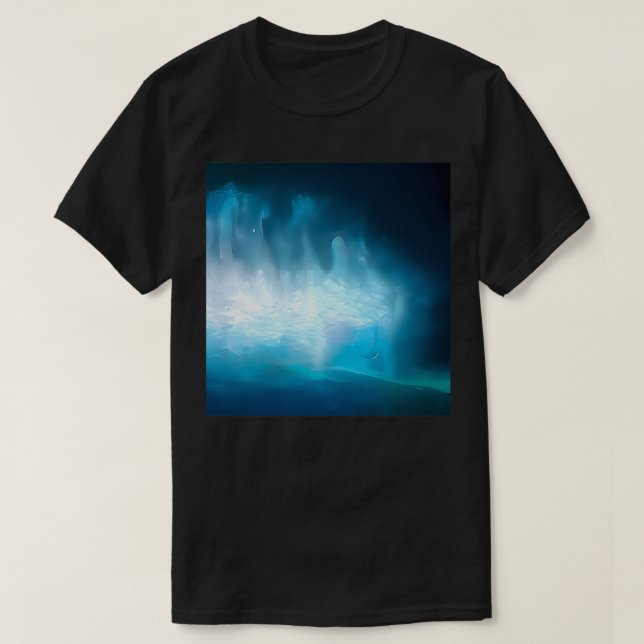 holografische Kunst aus Nebel im Archivstil T-Shirt (Design vorne)