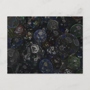 Holografische Marbles Postkarte