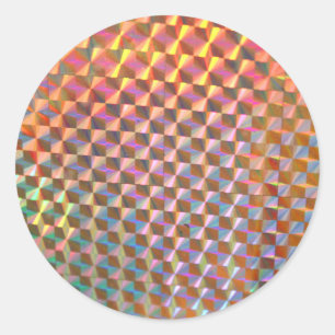 holografische Metallfotografie, farbenfrohe Gestal Runder Aufkleber